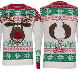 Ugly Christmas Sweater ❄️Poopermint Rudolph